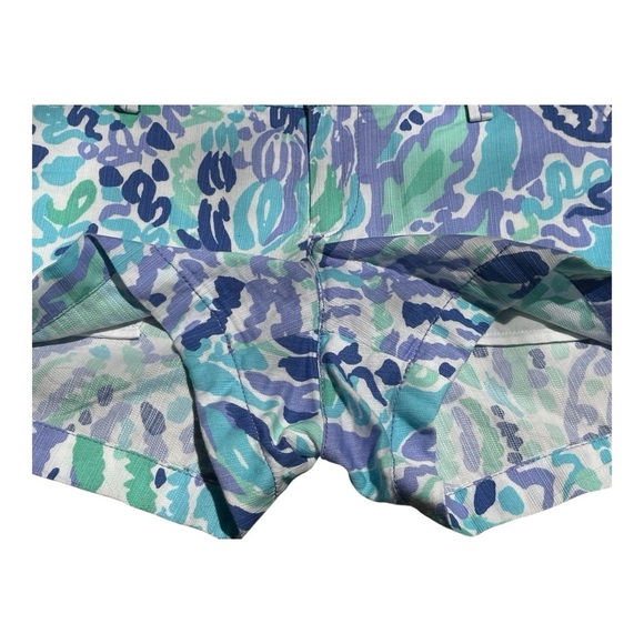 Lilly Pulitzer The Walsh Nice Ink Cotton Button Shorts Women’s 4 – Inseam 3” - Picture 2 of 7